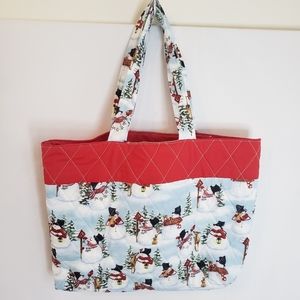 Holiday tote market bag reusable handmade